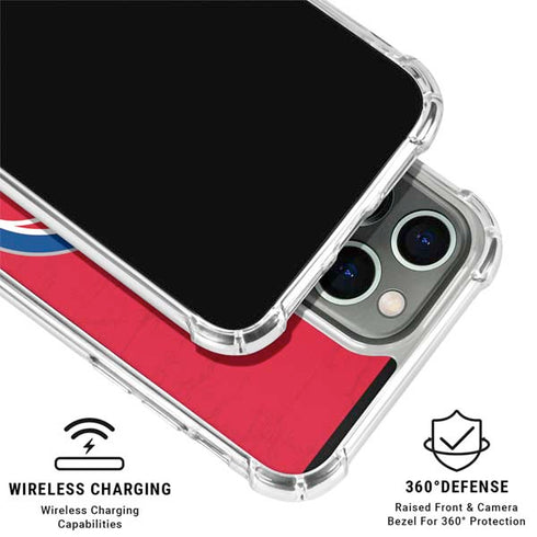 NBA Detroit Pistons Distressed iPhone 15 Pro Max Clear Case